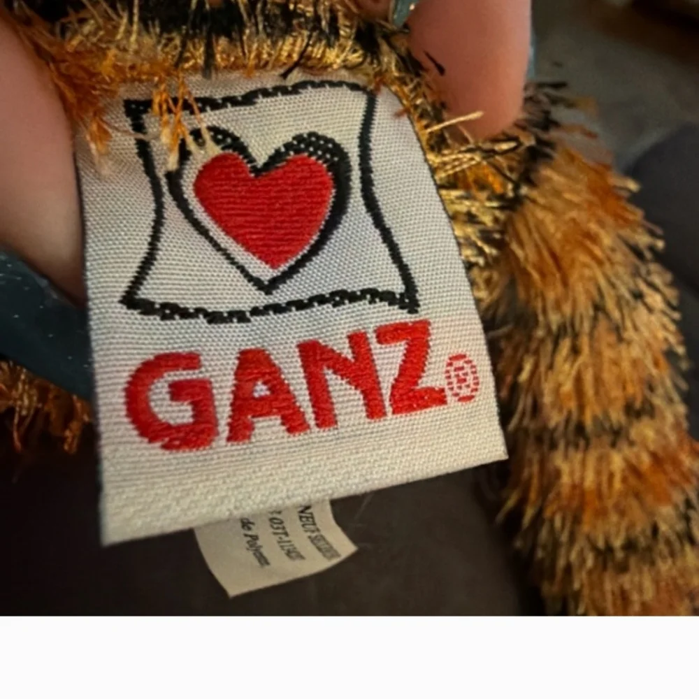 Ganz Webkinz Tiger Plush Stuffed Animal w/ Tag Code Holder Striped Tiger Toy